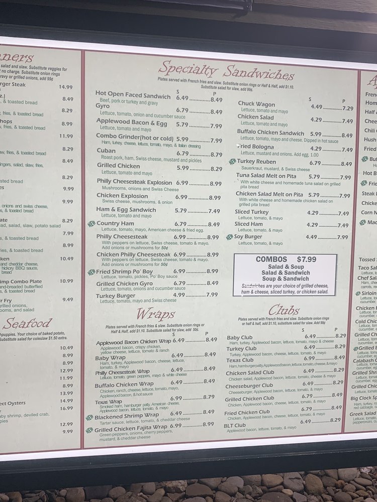The Big Clock of Berea Menu - Image 2