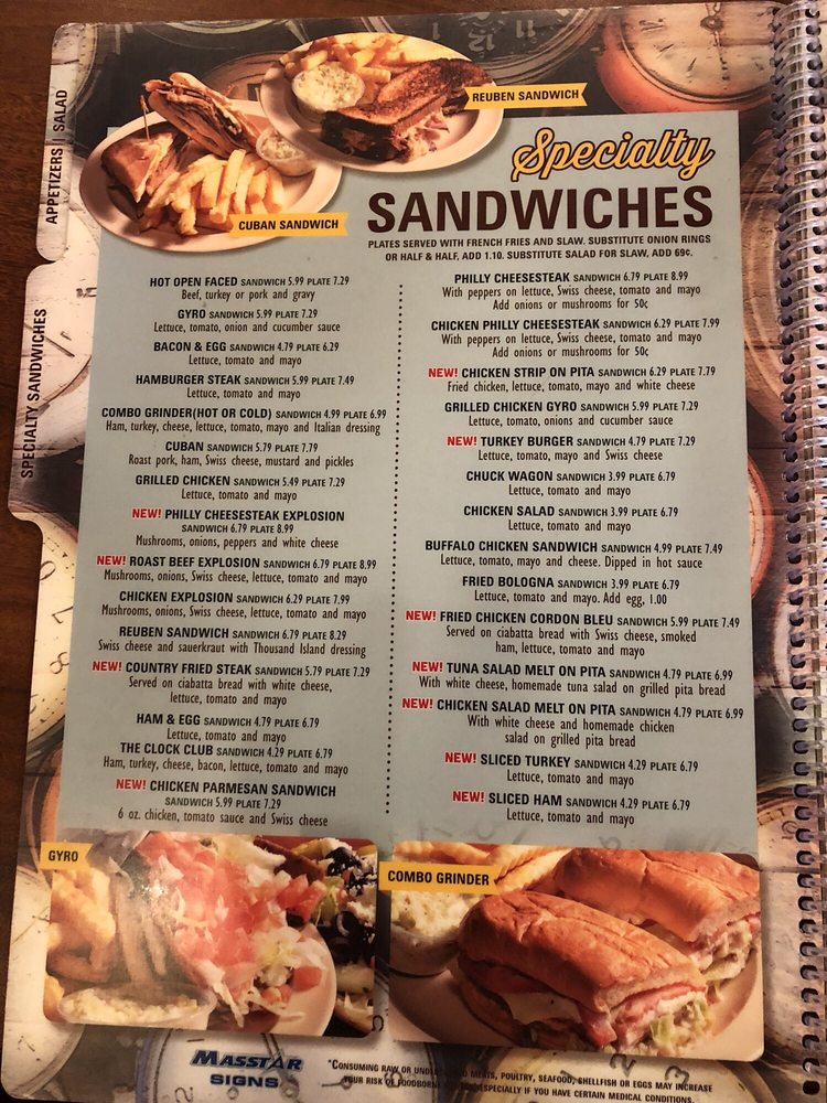 The Big Clock of Berea Menu - Image 6